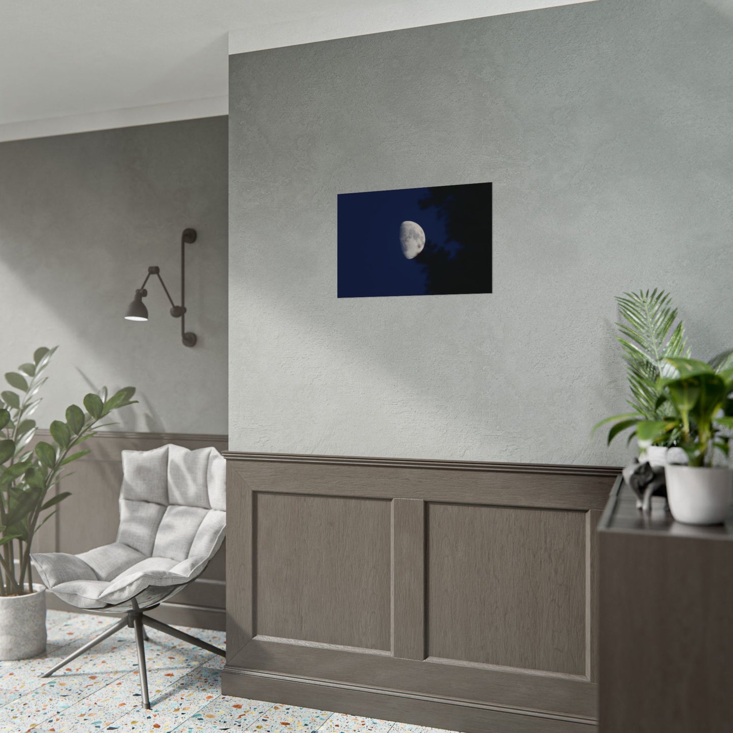Moon And Trees Poster