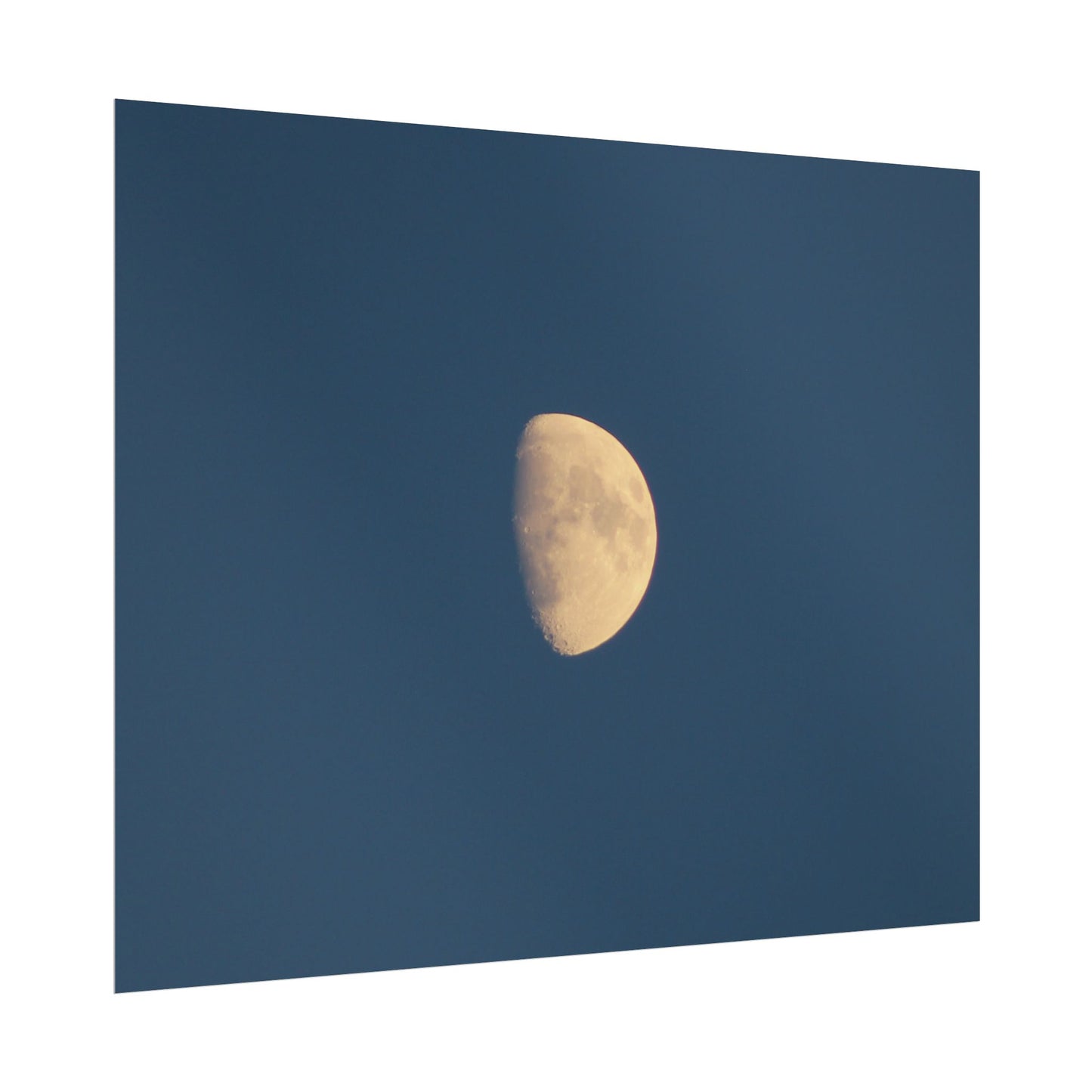 Golden Moon At Sunset Poster