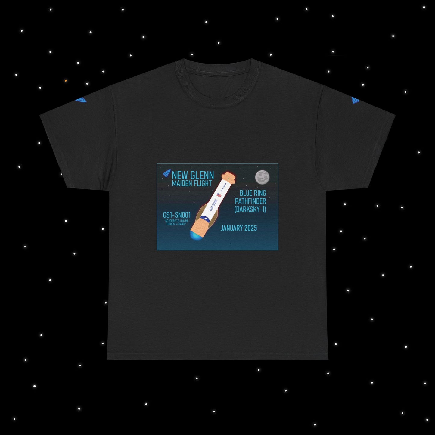 New Glenn Maiden Flight Nebular Finds Spaceflight Mission T-Shirt