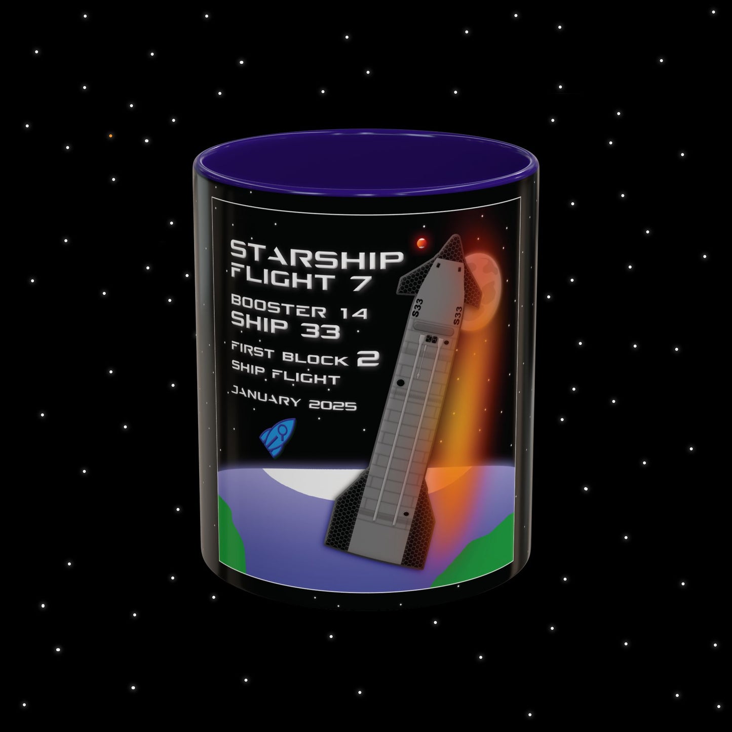 Starship Flight 7 Nebular Finds Spaceflight Mission Mug