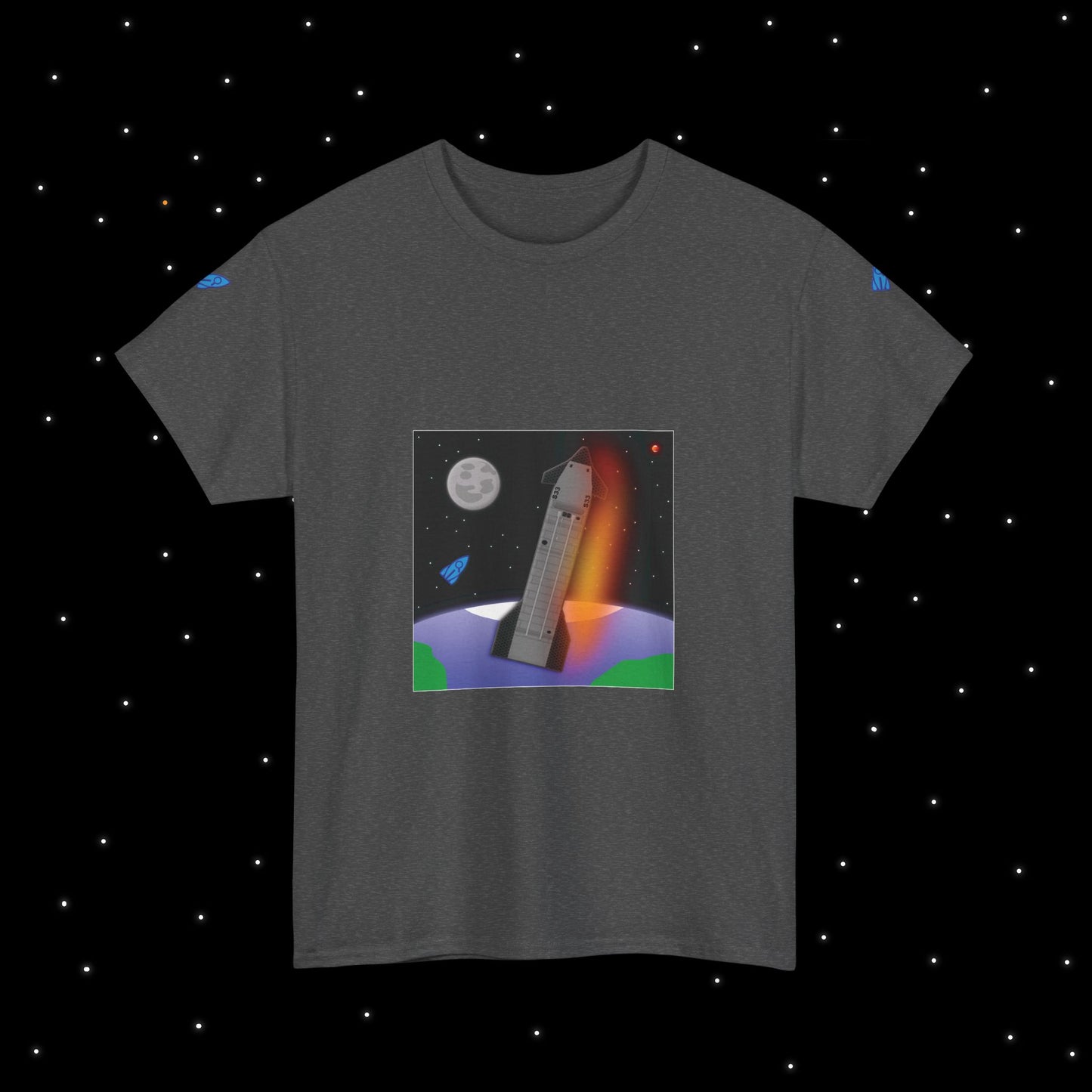 Starship Flight 7 Nebular Finds Spaceflight Mission T-Shirt