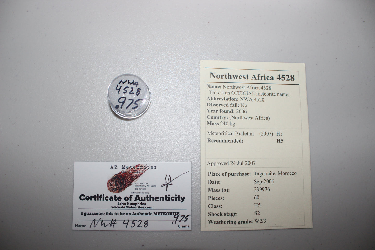 NWA 4528 Meteorite Fragment (H5)