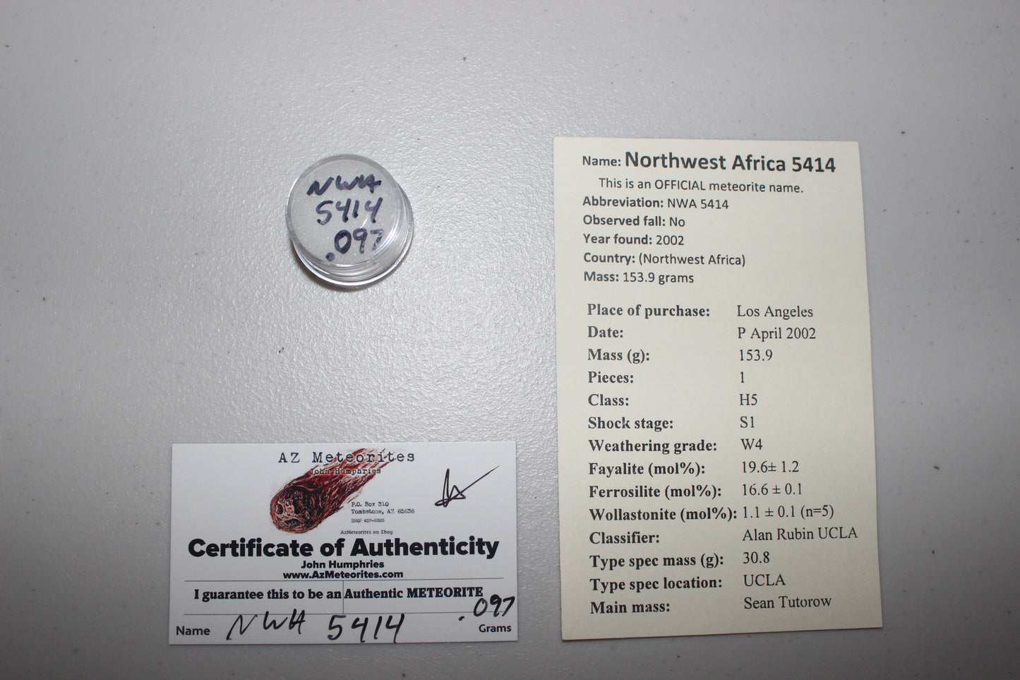 NWA 5414 Meteorite Fragment (H5)