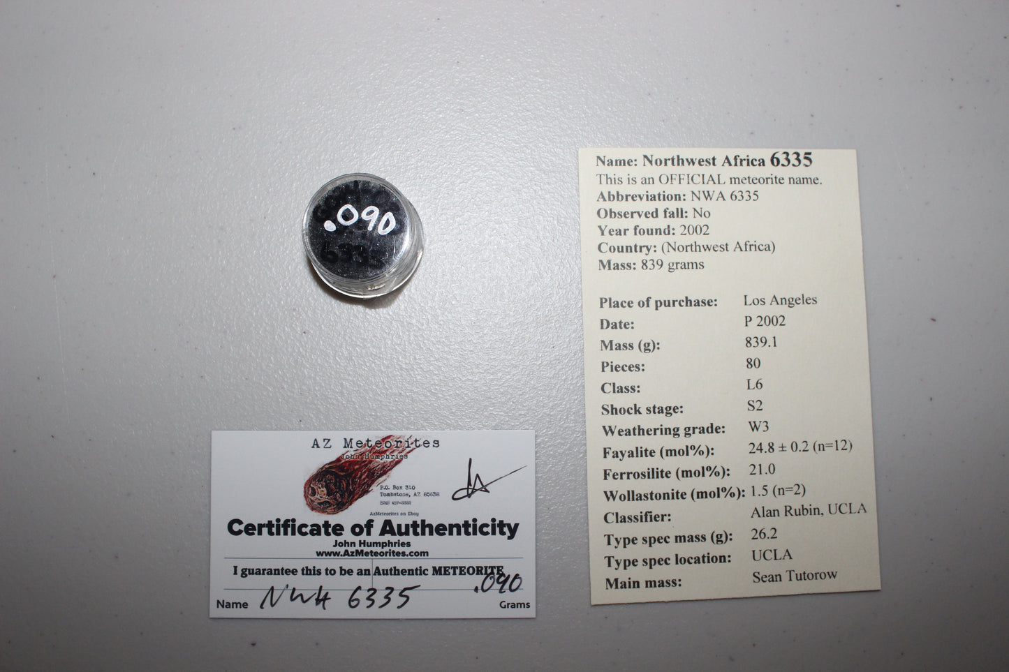 NWA 6335 Meteorite Fragment (L6)