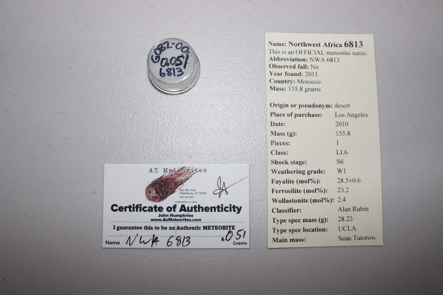NWA 6813 Meteorite Fragment (LL6)