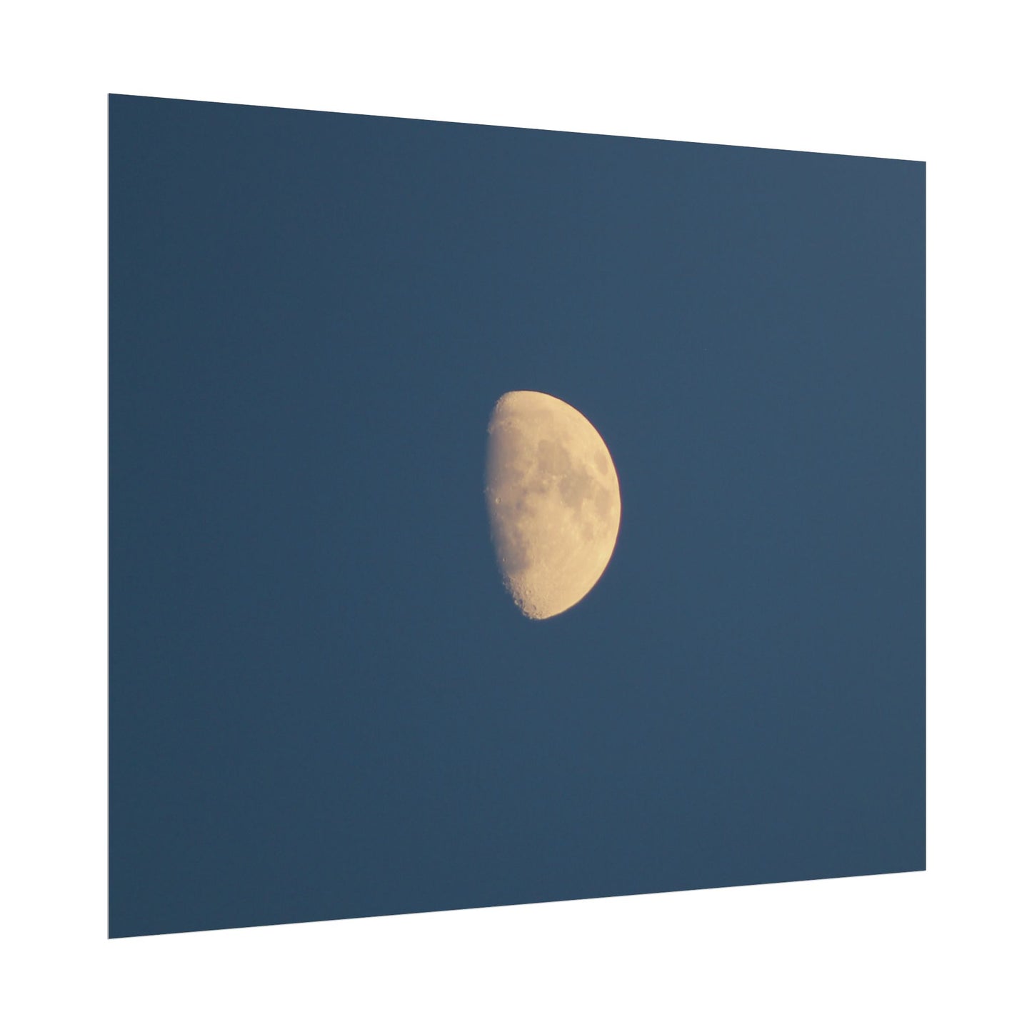 Golden Moon At Sunset Poster