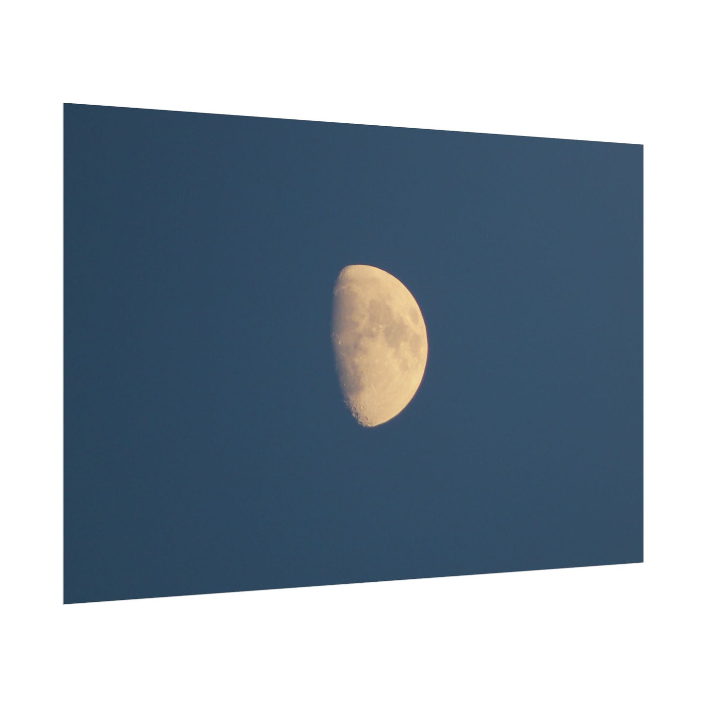 Golden Moon At Sunset Poster