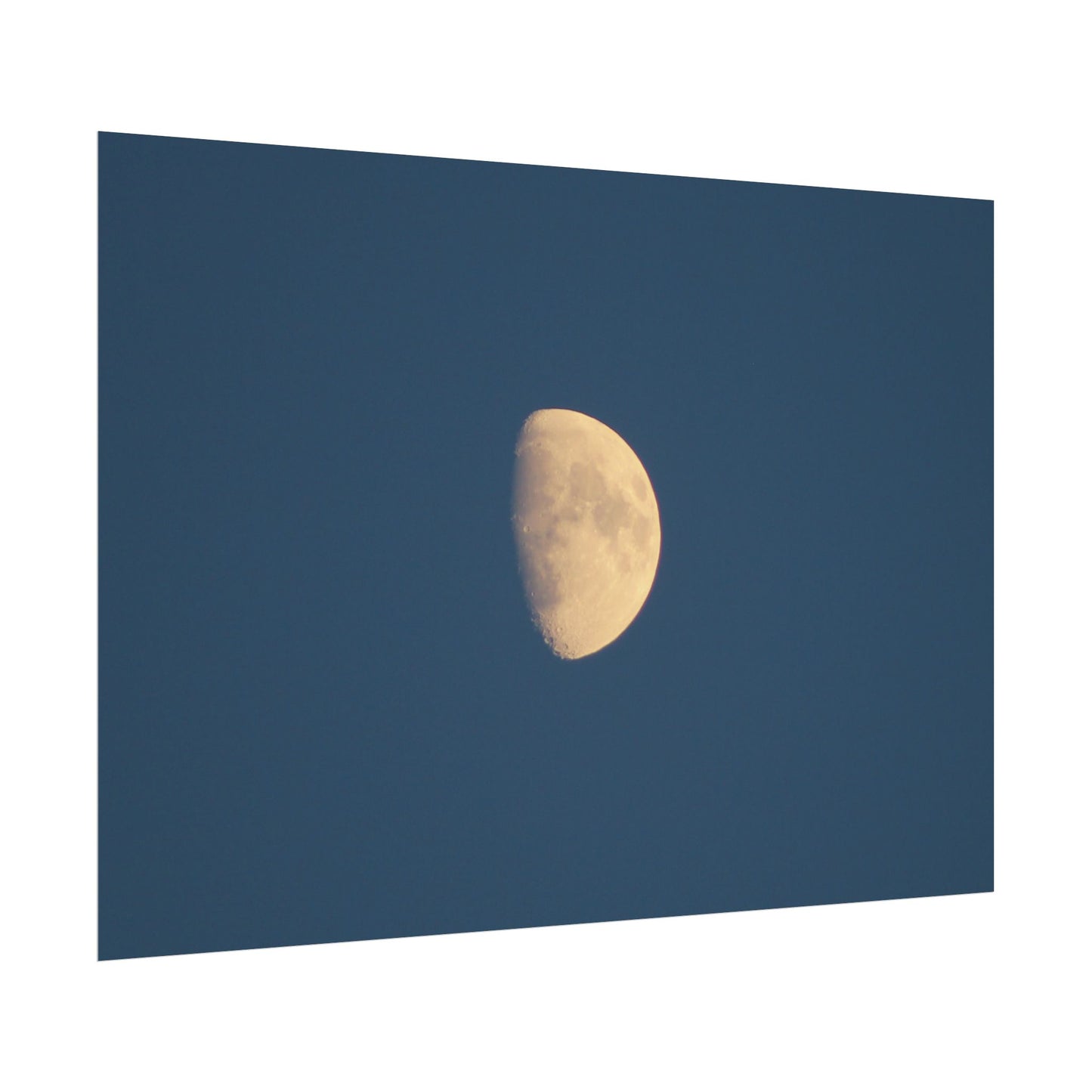 Golden Moon At Sunset Poster