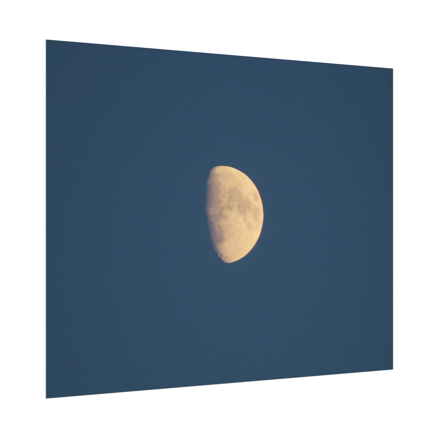 Golden Moon At Sunset Poster