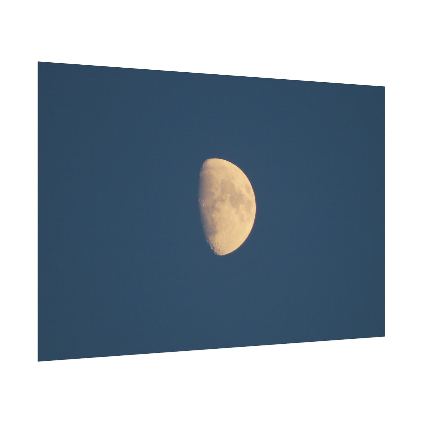 Golden Moon At Sunset Poster