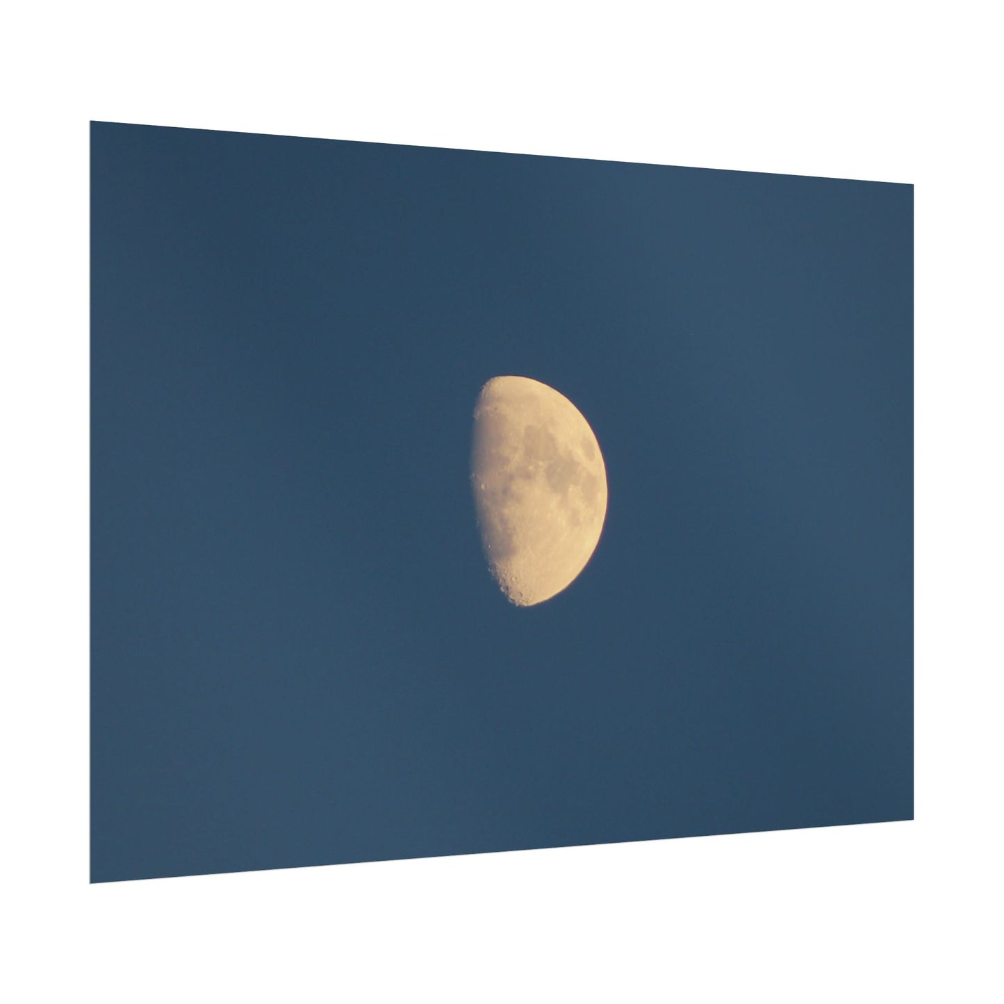 Golden Moon At Sunset Poster