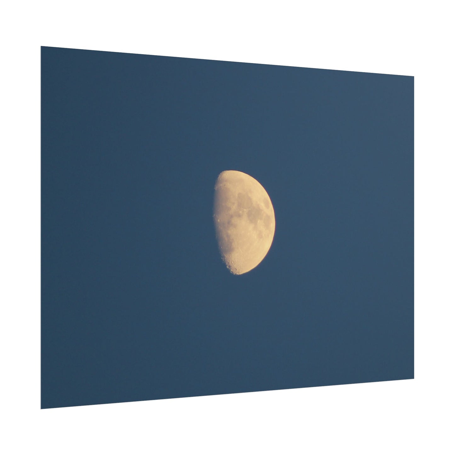 Golden Moon At Sunset Poster