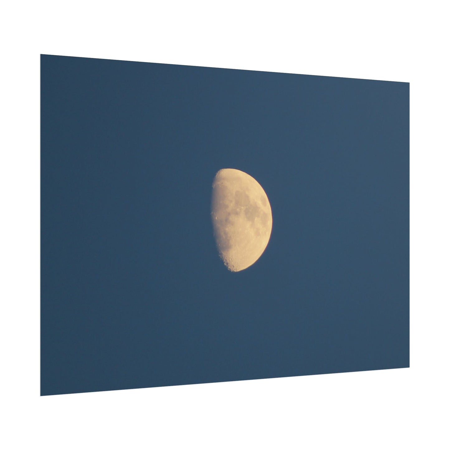 Golden Moon At Sunset Poster