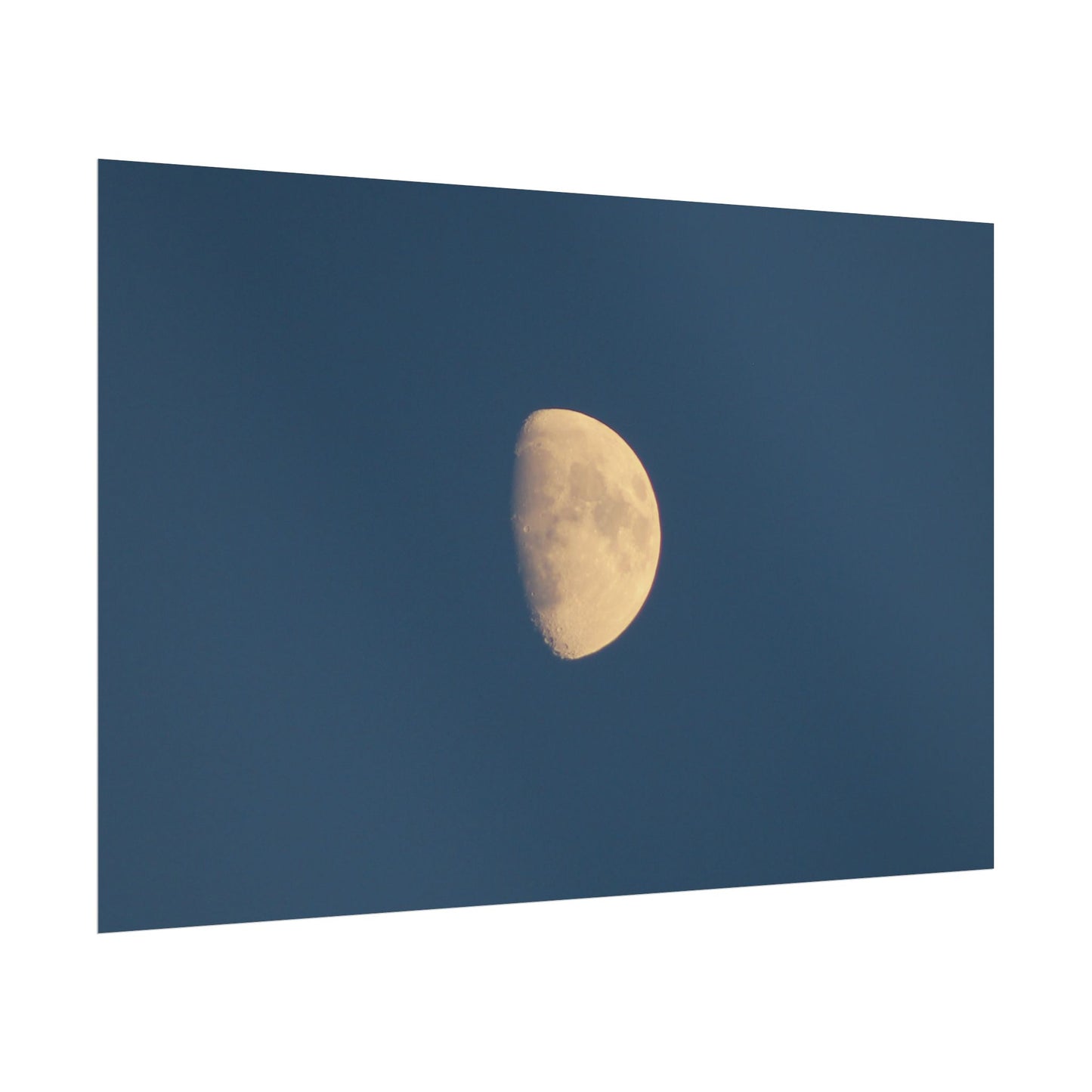 Golden Moon At Sunset Poster