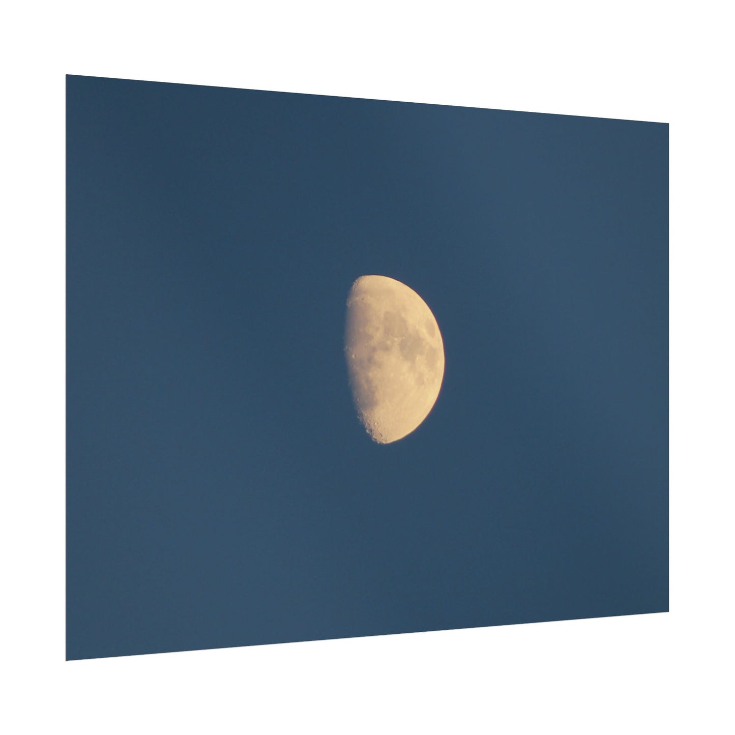 Golden Moon At Sunset Poster